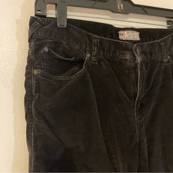 3 for $15 Free People Faded Black Corduroy Skinny Stretch Jeans Casual Pants - Picture 3 of 9